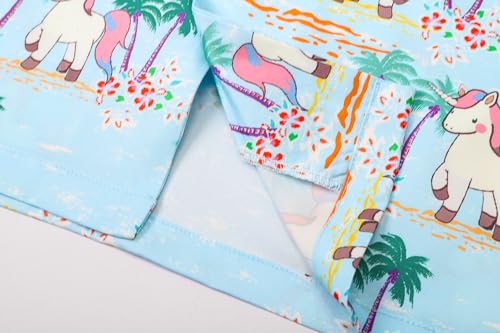 Image of Betusline Girls' and Womens' Hawaiian Shirt Blouse Button Down Beach Shirts