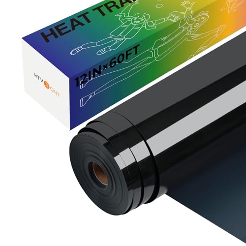 HTVRONT Heat Transfer Vinyl Black Iron on Vinyl-12 x 60FT Black HTV...
