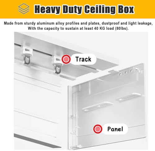 Cette élégante Tringle à Rideaux en Aluminium pour Plafond/Mur - 2,4 m, 3 m, 3,6 m, 4,5 m avec connecteurs - Cache-Rideaux élégant pour la décoration intérieure (Blanc 4 m)