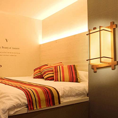 Luces de salón WQHPLMD con tecnología LED y base de madera natural 2