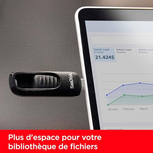 Sandisk SDCZ480-256G-G46 256Gb Ultra Slider Usb Type-C Flash Drive - Up To 400Mb/S, Usb 3.2 Gen 1, Retractable Connector thumb #2