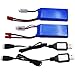 Blomiky 2 Pack 7.4V 2000mAh Lipo Battery Banana Connecdtor Plug and Charger Cable Replacement for DRC-446 and S yma X8C X8W Quadcopter / X8C Battery 2