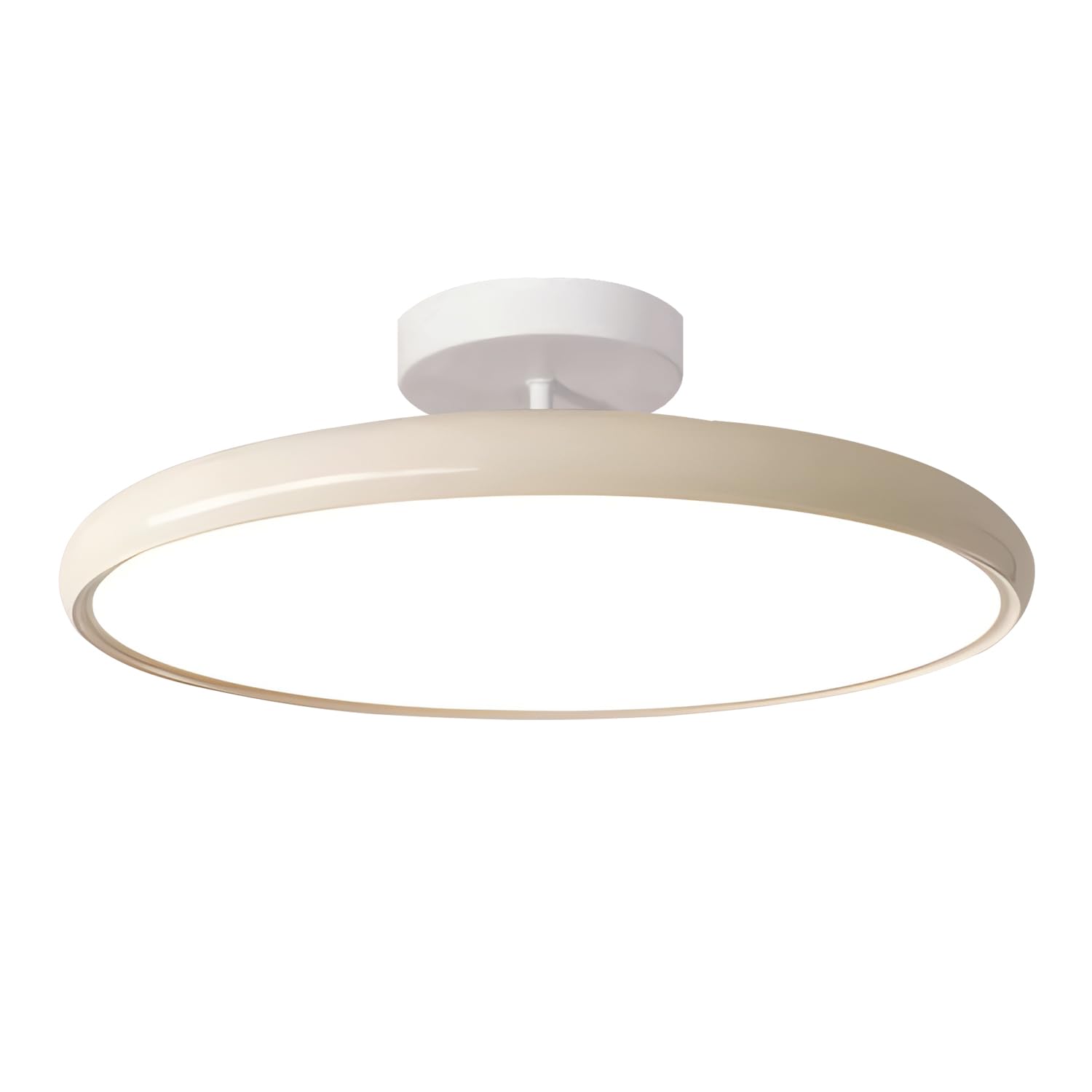 KCOLighting White Flush Mount Ceiling Light Large LED Ceiling Light Modern Hallway Ceiling Light Mid Century Semi Flush Mount Ceiling Light Farmhouse Basement Closet Ceiling Light Fixtures, C1079-W