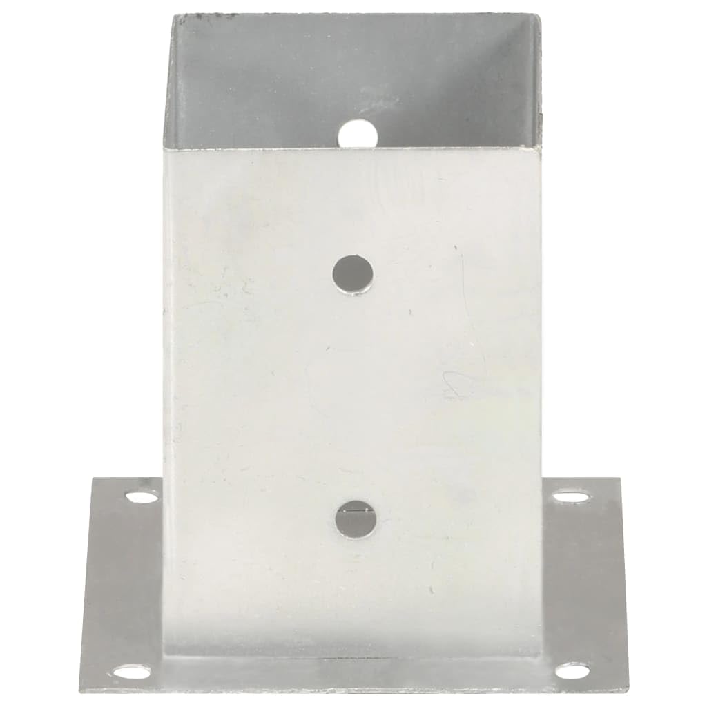 Anclaje de postes de metal galvanizado de 101 mm, 4 unidades, soportes estables para fijación de postes de vallas, madera, metal y WPC para terraza, jardín, balcón y sauce