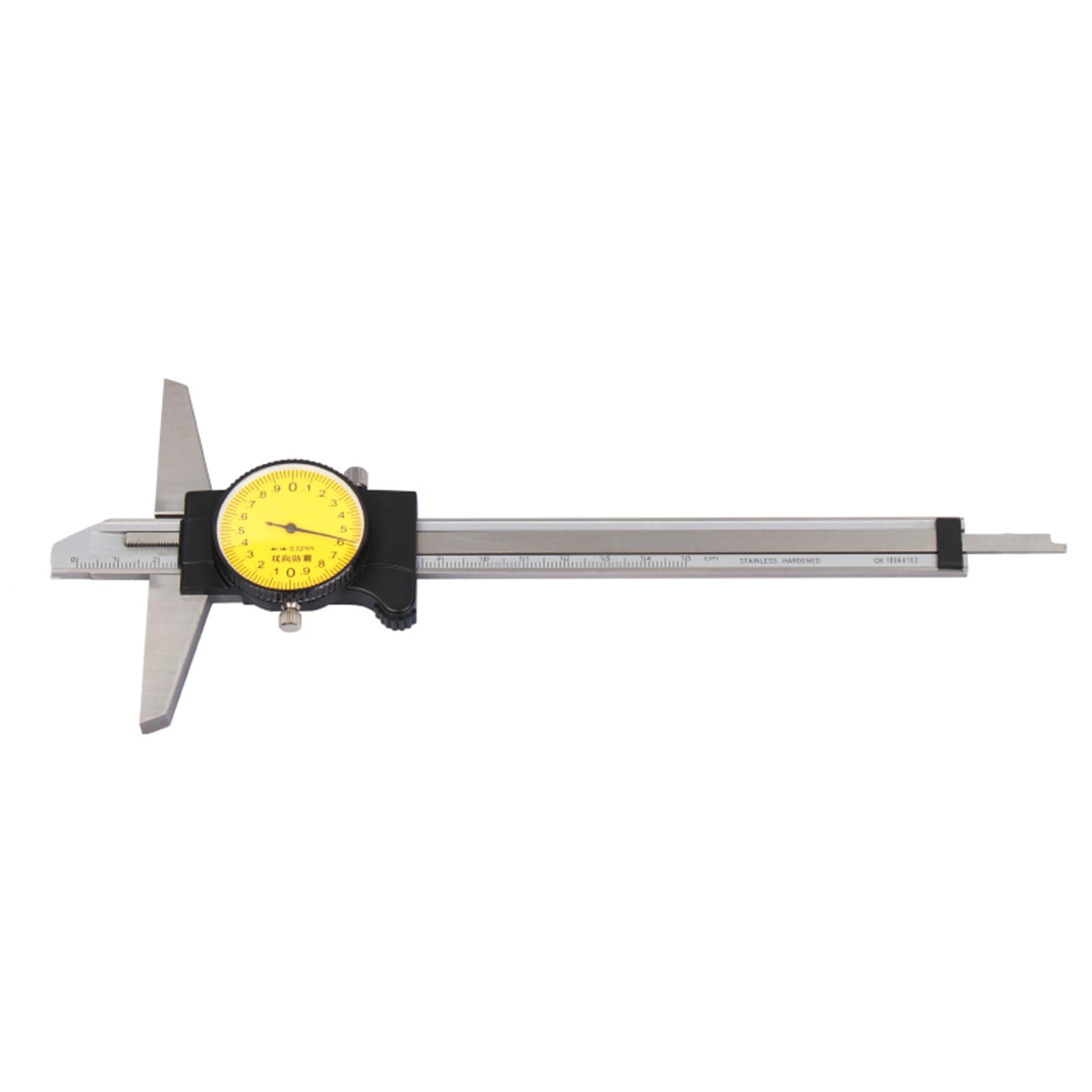 Dial Depth Gauge Caliper with Fine Adjustment, 0-150mm Range, 0.02mm Graduation, +/-0.02mm Accuracy (150mm)