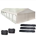 DELTA 40'x20' PE Party Tent - Heavy Duty Wedding Tent Event Shelter Outdoor Canopy, with Waterproof Top, Removable Sidewalls and Storage Bags