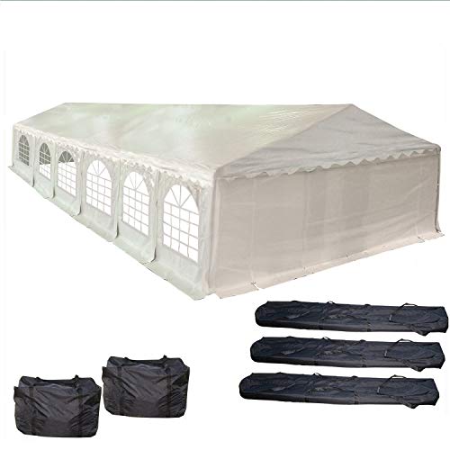 DELTA 40'x20' PE Party Tent - Heavy Duty Wedding Tent Event Shelter Outdoor Canopy, with Waterproof Top, Removable Sidewalls and Storage Bags DELTA 40'x20' PE Party Tent - Heavy Duty Wedding Tent Event Shelter Outdoor Canopy, with Waterproof Top, Removable Sidewalls and Storage Bags