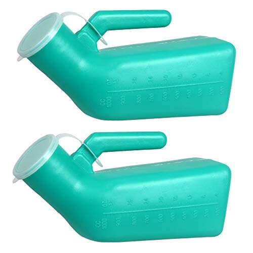 Atoke 2 Pack Male Urinal Bottle with Lid