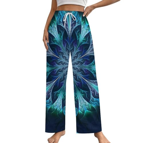 Vêtement de nuit Mandala : pantalon de pyjama femme confortable taille S