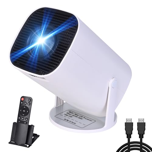 Retroprojecteur 4K Videoprojecteur Projecteur Video Mini Portable WiFi 6 Bluetooth Portatif Projector TV Telephone Mur Retroprojo Plafond Connecté avec Android 11 Film Ultra HD + Support de Téléphone