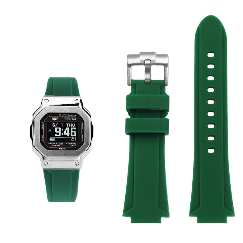 Compatible with For Casio 3516 DW-H5600 DW H5600 DW-H5600MB Series Modified Sports Silicone Watch Strap Case 18mm Convex Rubber Bracelet
