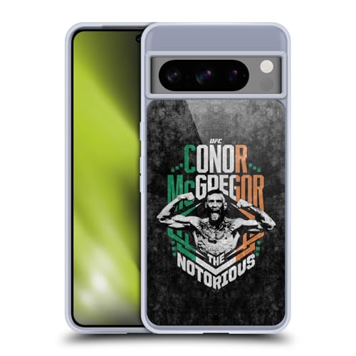 Head Case Designs Officially Licensed UFC Distressed Graphics Conor McGregor Soft Gel Case Compatible with Google Pixel 8 Pro