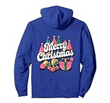 Photo Gallery design retrò merry christmas sul retro per ragazze, donne, uomini, bambini felpa con cappuccio Photo Gallery design retrò merry christmas sul retro per ragazze, donne, uomini, bambini felpa con cappuccio