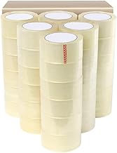 LaMar® Parcel Tape Transparent Quiet 72 Rolls Universal Adhesive Tape Transparent Adhesive Roll for Moving Boxes (72)