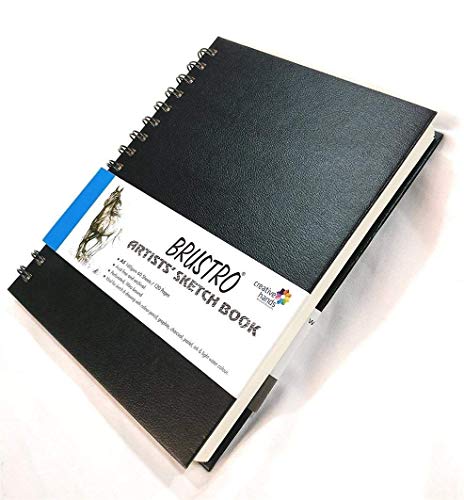 Image of BRUSTRO Technical Pen (Pack of 6) Wiro Bound Artists Sketch Book, A5 Size, 120 Pages, 160 GSM