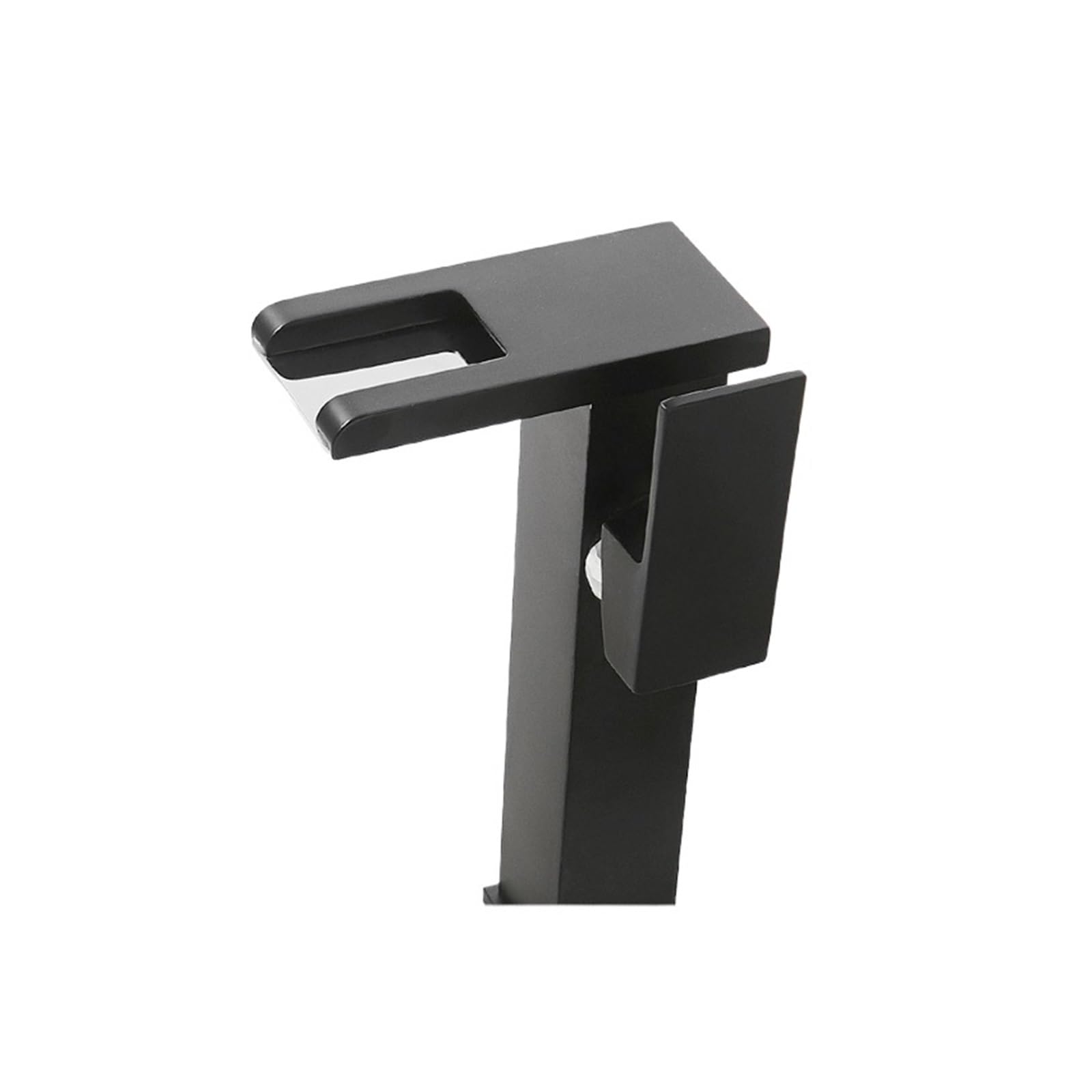 CVFRDD LED Bathroom Faucet Waterfall Black/Chrome/Gold Modern Single Handle, 1 Hole Deck Mount Mixer Tap Commercial Lever Basin Vanity(Black Tall)
