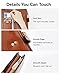 BOSTANTEN Womens Leather Wallets RFID Blocking Large Capacity Credit Cards Holder Phone Clutch Brown Orange