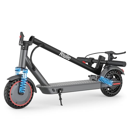 Electric Scooter for Adults - 19MPH, 21-Mile, Dual Suspension, 8.5' Solid Tires, 350W Motor, UL2272 Certified Foldable Commuting E-Scooter with App Control