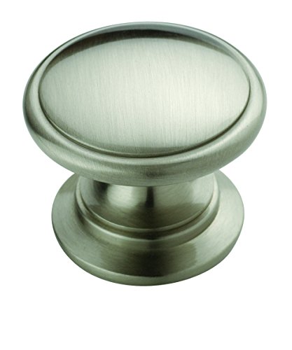 Amerock | Cabinet Knob | Satin Nickel | 1-1/4 inch (32 mm) Diameter | Ravino | 25 Pack | Drawer Knob | Cabinet Hardware