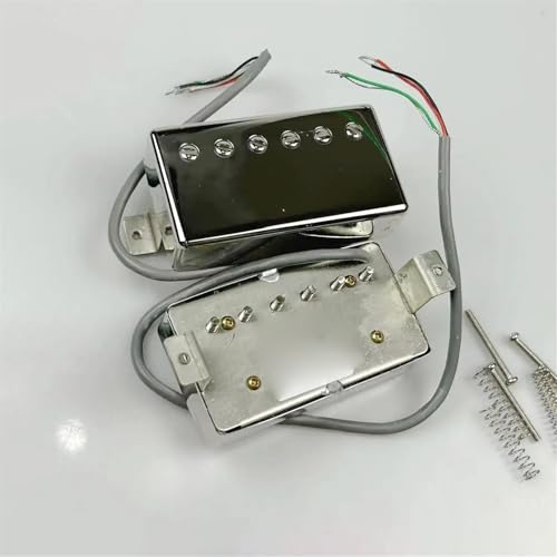 エレキギターピックアップキット ギターピックアップ アルニコ2 ハムバッカーピックアップ エレキギターピックアップ(Silver)