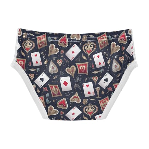 visesunny Boys Cotton Underwear Poker Heart A Pattern Printed Toddler Soft Training Briefs Size 2T-8Y for Kids2