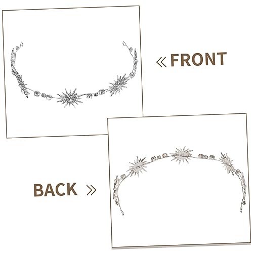 Charm Zinc Bridesmaids Headband Rhinestones Bridal up Silver Headdress Flower Gown Bride Shiny Waist Ladies Metre Diamond Sash Waistband Wedding for Women Alloy Bridesmaid Sparkly3