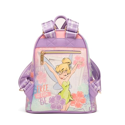 Image of Wondapop Disney Tinker Bell Never Grow Up 11 inch Vegan Leather Mini Backpack