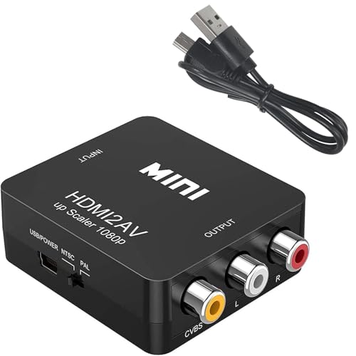 Mirhua HDMI to AVϊRo[^[ HDMI to RCA R|Wbg 1080PΉ AiOϊ o͉ er/PS3/PS4/PS5PC/BDv[[/switchpϊRo[^[ [dP[ut ubN