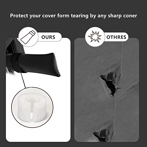 Covervin Rv Cover, Heavy Duty 210D Travel Trailer Cover Extra-Thick Anti-Uv ，Durable Camper Cover Fits 15.1 To 18Ft Motorhome -Breathable And Waterproof With Tongue Jack Cover And 4 Tire Covers #TOP5