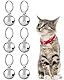 UYRVAPE 6pcs Silberne Glöckchen Schellen - Glöckchen Silber Hundeglocke Jagd Silber Jingle Bells Glöckchen Hundeglocken Schlüsselringe Metallglöckchen Glocke Hund für Hunde Halsband Dekor