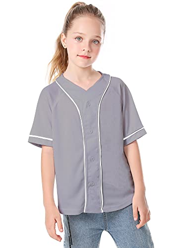 Image of Yuji Itadori Kids Baseball Jersey Button Boys Short Sleeve T-Shirts Hip Hop Fashion Casual Sports Solid Color Shirt