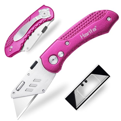 Box Cutter, Utility Knife with Aluminum Handle,...