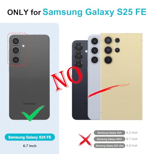 Coque Samsung S25 FE antichoc bleu clair protégeant écran et cartes - 7