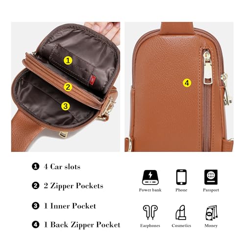Image of INICAT Lightweight Small Crossbody Sling Bag for Women | Mini Travel Purse,Multi-pocket with Card Slots,Durable Vegan Leather,Everyday Carry