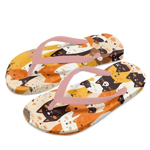 Girls Kids Beach Flip Flops Children's Flip Flops Basic Non-Slip Sole Sandals Pink Straps2