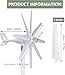 Wind Turbine Generator 12V/24V/48V/110V/220V AC Wind Turbine Kit, 20000W Wind Power Generator With MPPT Controller 8 Blades Auto Adjust Windward Direction Suitable for Terrace,Marine,Motor Home,Boat(1