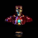 LocoLee Licht Set Kompatibel mit Lego 76327 Iron Man MK4 Bust Kein - Lego-Set Optische Version Dekorative Beleuchtung Set Compatible with Lego 76327 Iron Man MK4