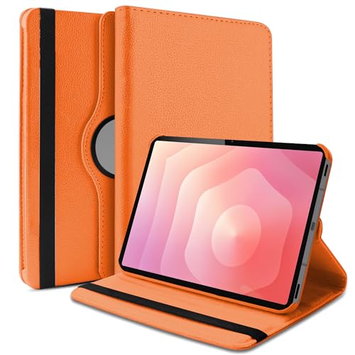 Image of TGK 360 Rotatable Flip Cover for Samsung Galaxy Tab S11 Case 11 inch 2025, Galaxy Tab S10 Lite / S10 FE / S9 FE 10.9 inch / S9 11 Inch 2023 (Orange)