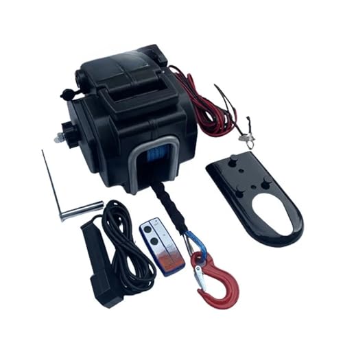 Winch eléctrico portátil 5000 libras con control alámbrico y remoto 12V miniatura 1