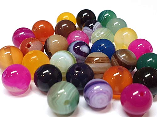 Natural Gemstone Stripes Lace Agate Beads, 8 mm 6 mm 4 mm, Polished and Matt