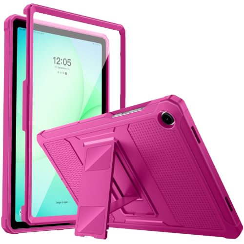 Image of MoKo Shockproof Case Fit Samsung Galaxy Tab A11+ Plus / A9+ 11 Inch | with Screen Protector, Heavy Duty Shockproof Protective Case, Fuchsia