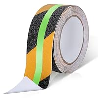 Cozary Antirutsch Klebeband, 5mx5cm Treppenstufen Antirutsch im Dunkeln Leuchtend, Rutschfest Reflektorband Klebeband, Fluoreszierendes Antirutschband Selbstklebend für Treppen, Leitern