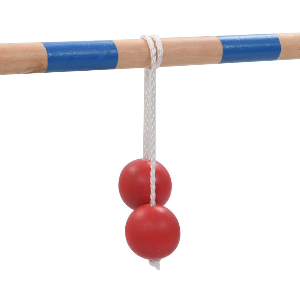 Drewniany golf drabinkowy z litego drewna sosnowego, 62 x 60 x 100 cm, 6 par piłek, torba do przenoszenia, gra ogrodowa do ogrodu, na kemping, piknik, plażę, do parku, na podwórko, dla