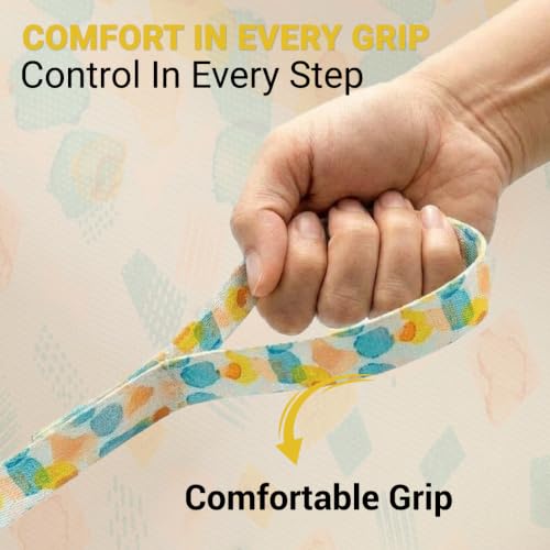 Image of Bowlers Dog Leash for Small, Medium & Large Dogs | Green & Yellow Design | Durable Nylon Pet Walking Lead | Strong Metal Hook | Comfortable Grip for Daily Walks & Training