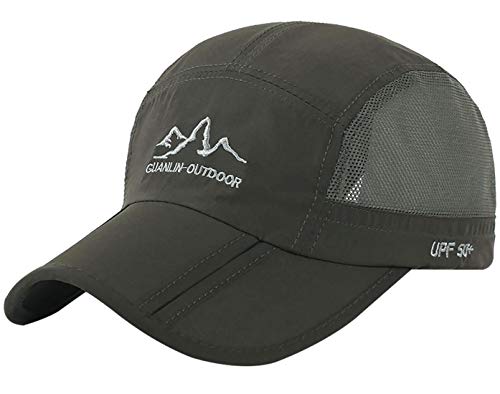 Mens Black Visor Hat Quick Dry Baseball Caps Sun Protection Caps Lightweight Sport Sun Hat #TOP27