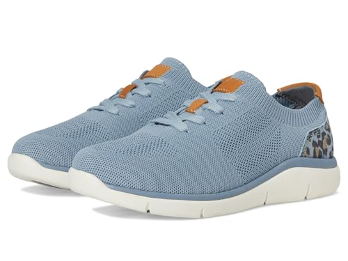 Image of Propet Womens Sachi Leopard Print Lace Up Sneakers Shoes Casual - Blue