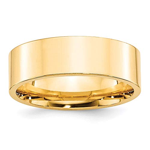 Wedding Band Ring Band 14K Yellow Gold Bridal Jewelry Unisex Comfort Flat