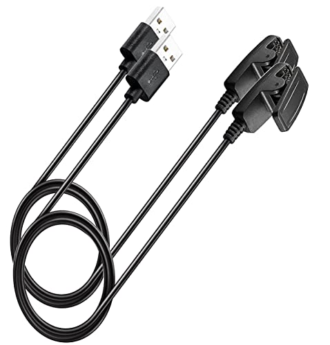 TUCANA 2 Pack Charge Cable Compatible for Garmin Approach S20/G10 Forerunner 235/35/64/230/630/645/645 Music/735XT/Vivomove HR/Lily