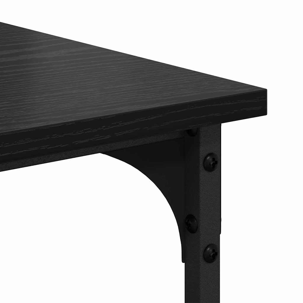 vidaXL Soporte para Impresora Roble Negro 50 x 40 x 38 cm, Amplio Almacenamiento, Base Rectangular para Impresora, Resistente Mueble Urbano de 2 Niveles para organizar tu Espacio