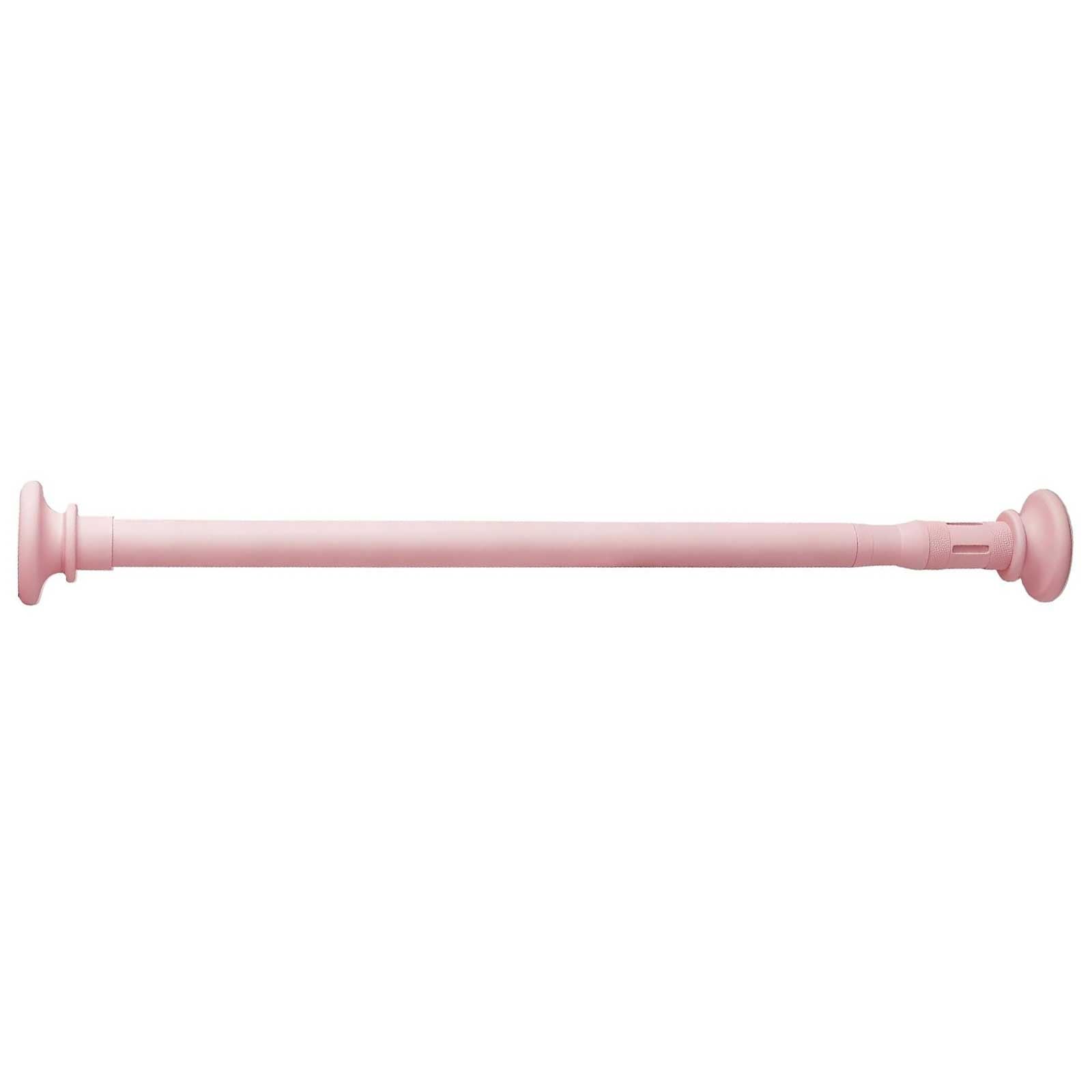 Tension Window Curtain Rod 20-106 In, Stainless Steel Shower Curtain Rod No Drilling for Bathroom, Closet, Room Divider, Non Slip(Pink,160-270cm/63-106in)